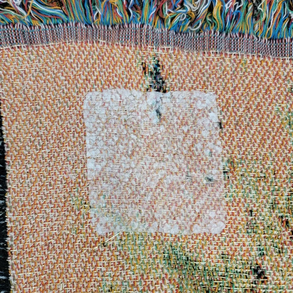 VTG Dona GelSinger Stardust Angel Tapestry Christmas Wall Hanging Blanket Throw